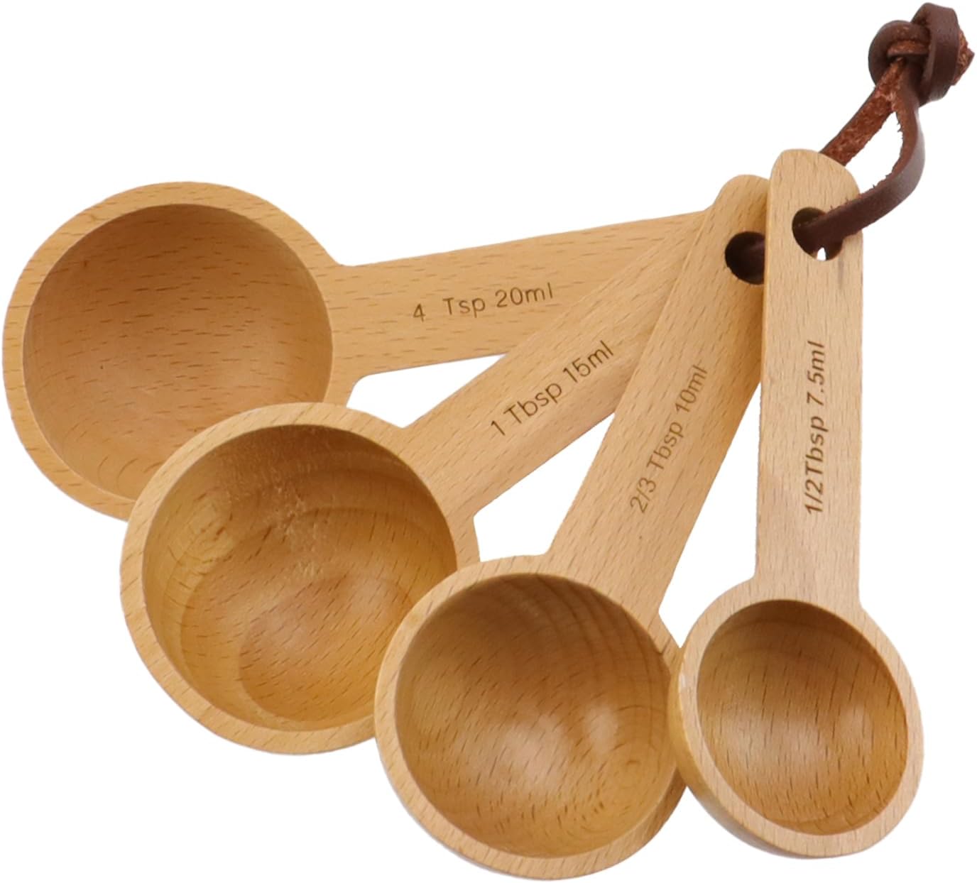 30ml Wood Measuring Spoon and Scoop Wooden Tablespoon 30ml Measuring Scoop 2 TBSP Retro Coffee Spoons for Dry Ingredients Ground Tea Spice (Wood Color, 2TBSP)