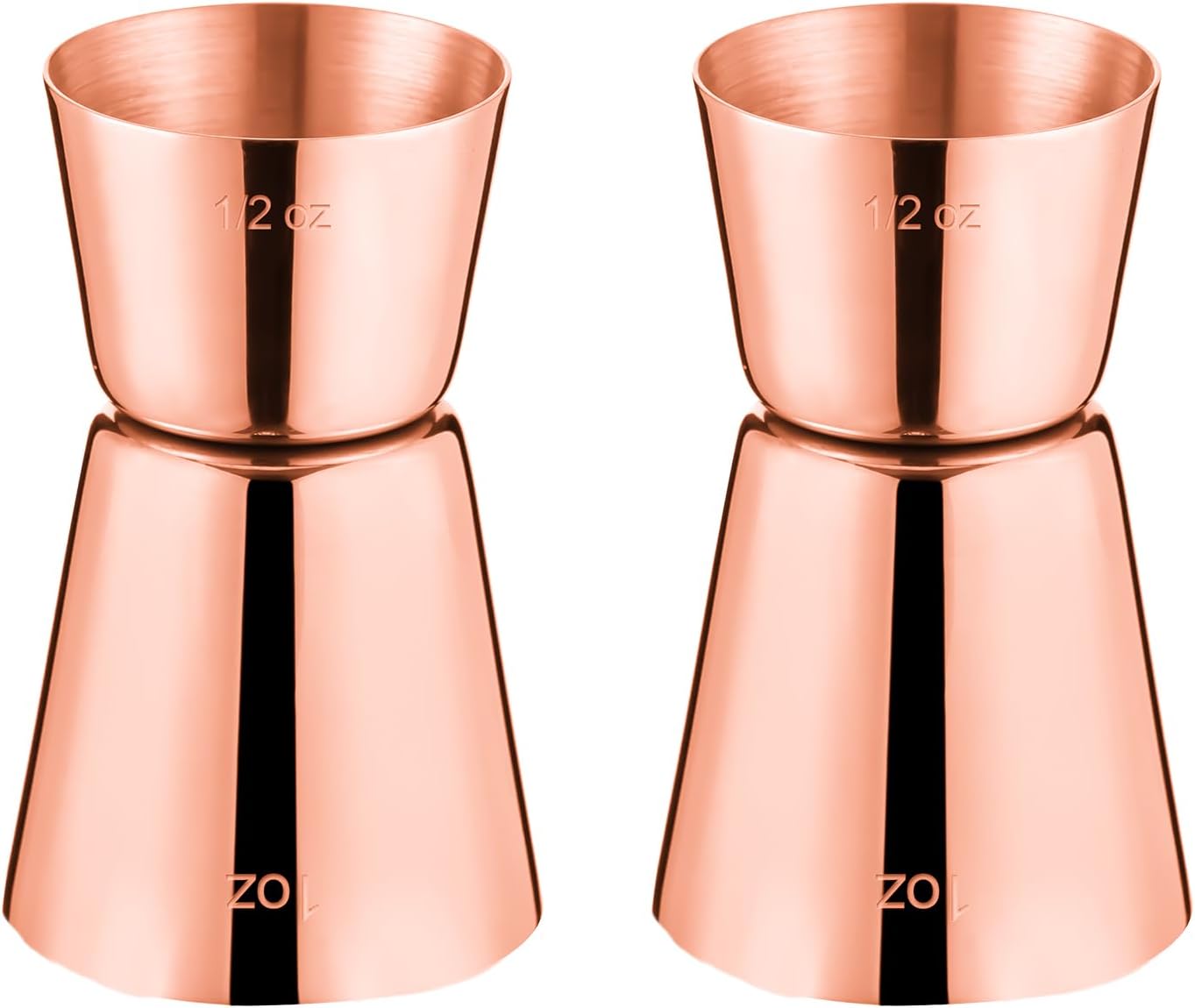 Briout Jigger for Bartending, Double Cocktail Jigger Japanese Premium 304 Stainless Steel Jigger 2 OZ 1 OZ with Measurements Inside