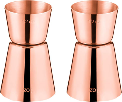 Briout Jigger for Bartending, Double Cocktail Jigger Japanese Premium 304 Stainless Steel Jigger 2 OZ 1 OZ with Measurements Inside
