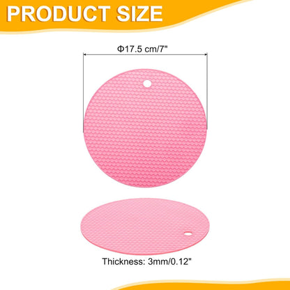 uxcell 3pcs Silicone Jar Opener Pads, 17.5cm/7" Texture Can Opener Multipurpose Round Bottle Lid Opener Non-Slip Coasters for Weak Hands Seniors Children, Orange, Blue, Gray