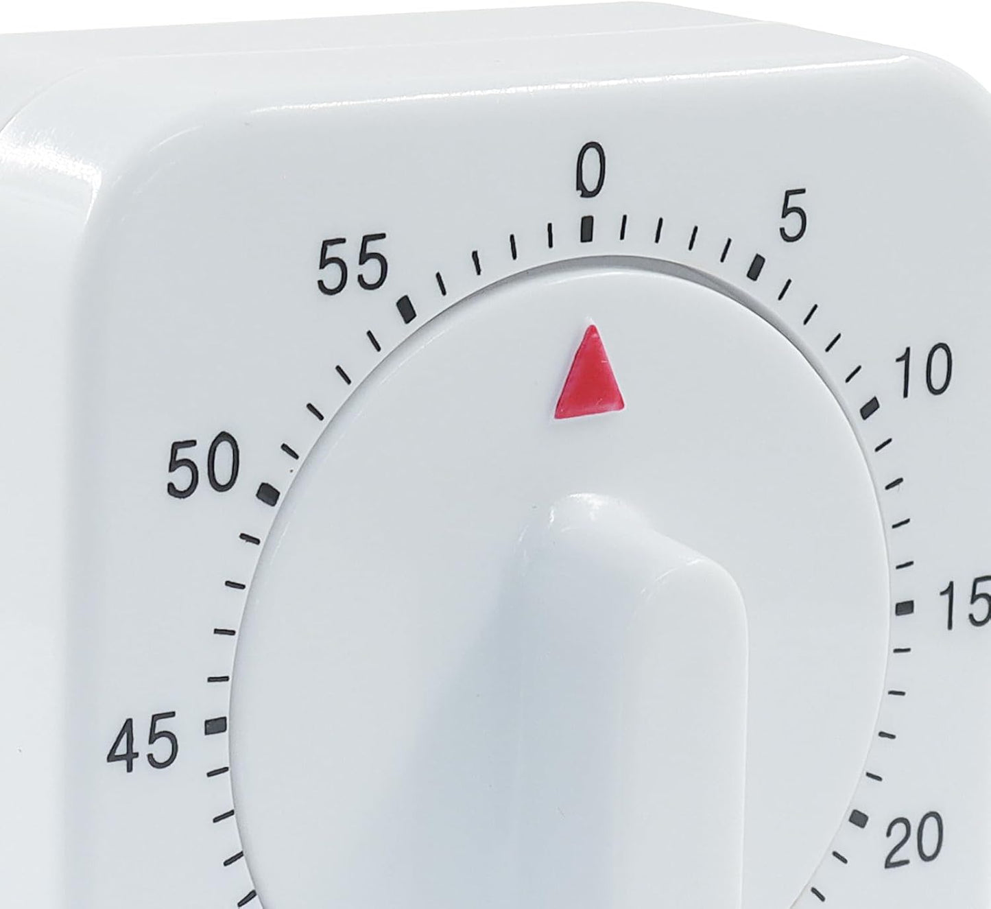 60 Minute Mechanical Kitchen Timer - Loud Alarm Visual Countdown Timer for Cooking, Baking, Homework, and Exercise - No Batteries Required(White)