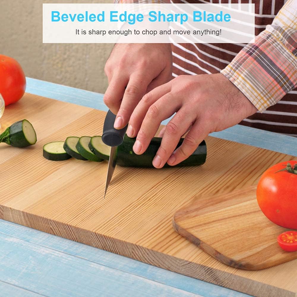 UUBAAR Bench Scraper & Chopper - 6 Inch Stainless Steel Dough Cutter with Contoured Grip, Multi-Purpose Kitchen Tool for Baking Cooking, Food Scraper Chopper & Pastry Knife
