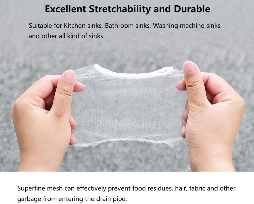 Kitchen Sink Strainer Mesh Bag- 200 PCS Disposable Sink Net Strainer Filter Bags for Sink Drain for Collecting Kitchen Food Waste Leftover Garbage