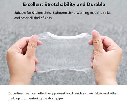 Kitchen Sink Strainer Mesh Bag- 200 PCS Disposable Sink Net Strainer Filter Bags for Sink Drain for Collecting Kitchen Food Waste Leftover Garbage