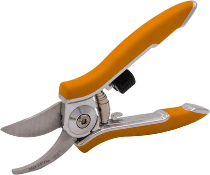 Dramm ColorPoint Stainless Steel Compact Garden Pruning Shears, Hand Pruner, Garden Clippers, with Heavy Duty Blade and Easy grip Handle, Yellow