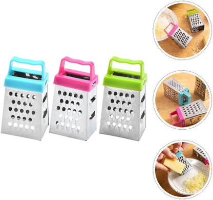 MAGICLULU Mini Cheese Grater Set of 6 with Stainless Steel Blades Multi-Function Kitchen Tool for Grating Cheese Garlic Ginger and Vegetables Non-Slip Handle Compact 2.63X1.45X1.06 Inch