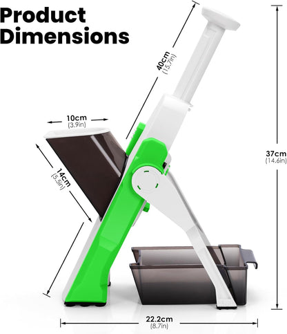 Slicer Vegetable Cutter, Mandoline Slicer for Potato Chips, Fries, Vegetables, and Fruits. Multiple Thickness Options Available. Quick Vegetable Salad Chopper