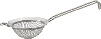 HIC Kitchen Fine Mesh Strainer With Helper Handle, 18/8 Stainless Steel, 6-Inch, For Sifting, Draining, And Straining Pasta, Vegetables, Stocks, And Sauces