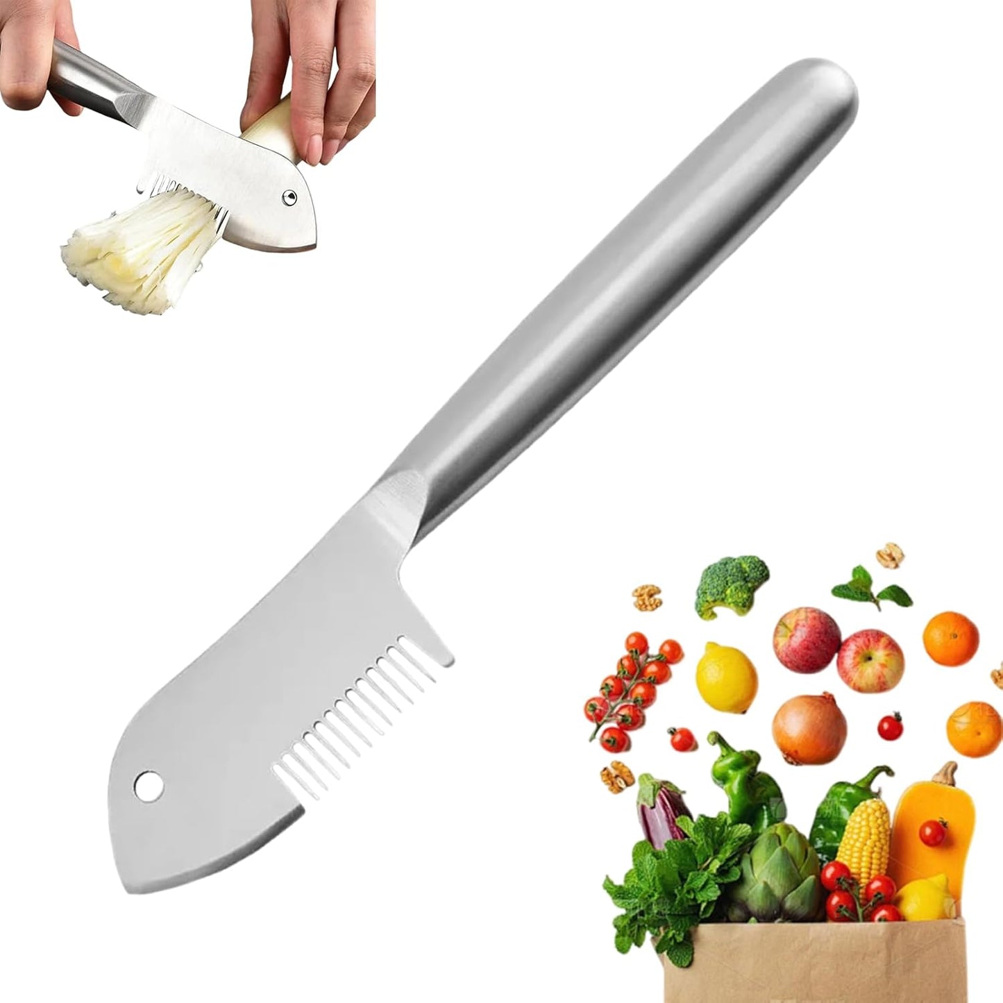 Stainless Steel Multi-purpose Julienne Peeler, Vegetable Julienne Slicer, Precision Julienne Blade, Quick & Easy Kitchen Shredder Tool, for Fruit, Potatoes, Carrots (1PC)