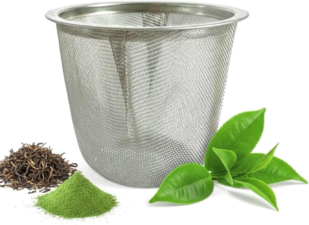 Japanese Fine Mesh Tea Sifter – Stainless Steel Tea Strainer for Matcha & Loose Leaf Tea -Made in Japan (Hammered Handle)