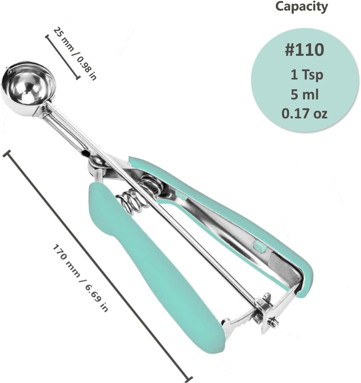 Ice Cream Scoop, 18/8 Stainless Steel Cookie Scoop, Cookie Scoops for Baking, 2 Tbsp/ 30 ml/ 1 oz Cookie Dough Scoop, Ice Cream Scooper with Trigger Release, Cookie Scooper for Baking