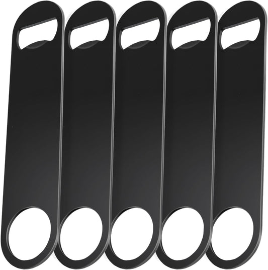 WEGAZ-5 Pack 7 Inches Large Colorful Beer Bottle Openers，Stainless Steel ﻿