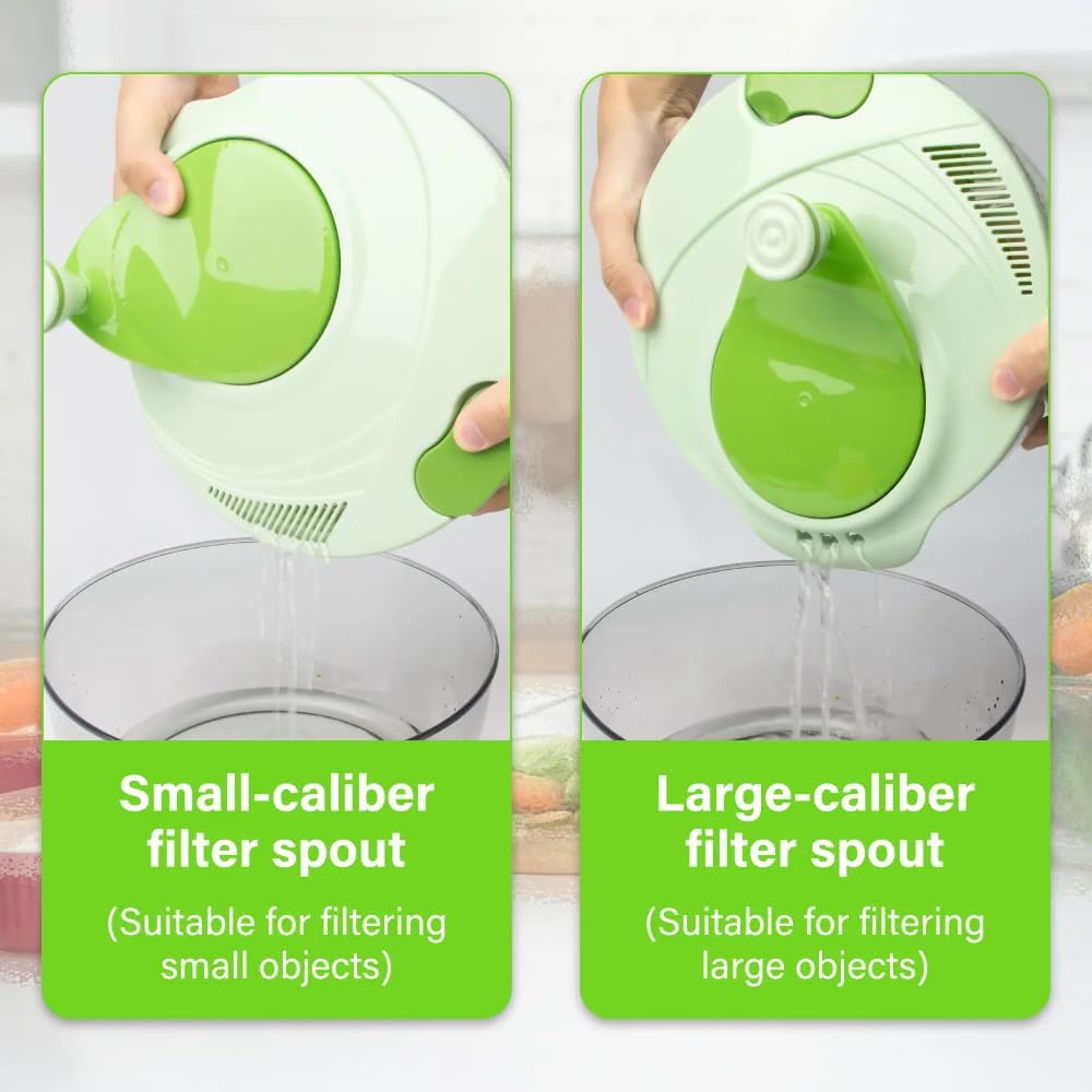 Salad Spinner, Large Vegetable Washer and Dryer with Easy Crank Handle, 3Qt Capacity Lettuce Spinner for Washing, Spinning & Drying Salad Greens, Fruits & Vegetables