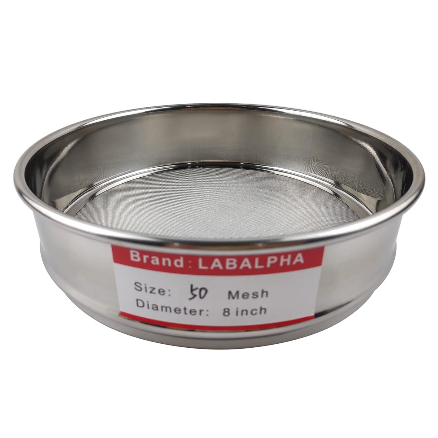 LABALPHA 120 Mesh Lab Sieves, #120 Mesh Test Sieve, 8'' Diameter, 304 Stainless Steel Wire Cloth (0.125mm)