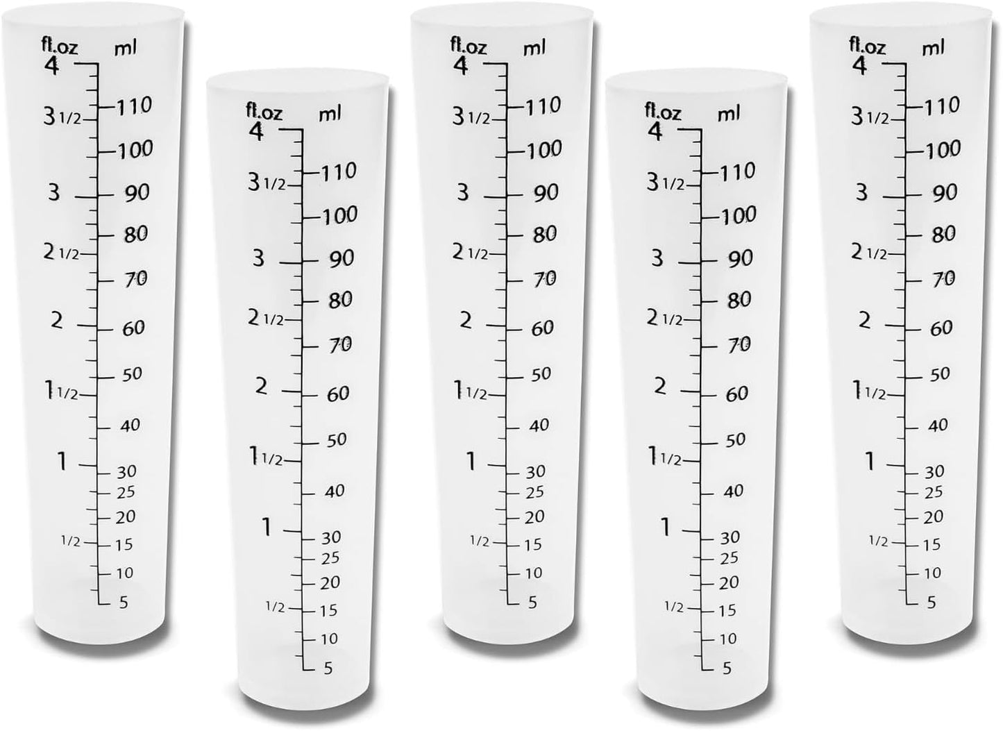 ACCUPOUR 4oz (110 mL) Graduated Cylinder - Heat Resistant & Chemical Resistant, Multipurpose Measuring Cylinder, Measurements in Milliliters (mL) and Fluid Ounces (Fl Oz) (1 Pack)