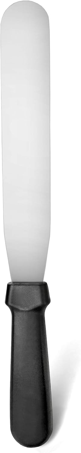 New Star Foodservice Straight Icing Spatula, 12 Inch Blade, 17 Inch Overall, Bakery-Grade Stainless Steel Cake Frosting Spatula