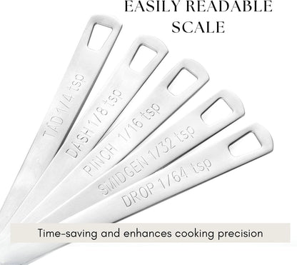 14PCS Measuring Spoons Set, 1 tbsp, 1/2 tbsp, and 1-1/16tsp Stainless Steel Measuring Spoons for Cooking Baking Spice Jars and Liquid Ingredients