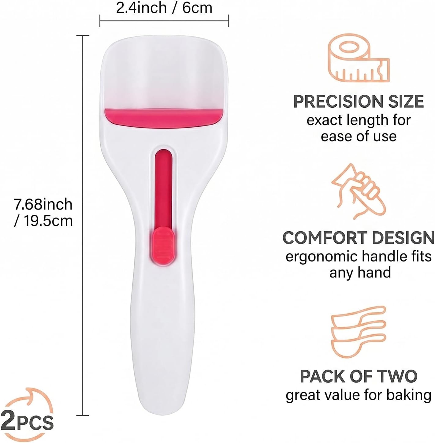 Pack Of 2 Cupcake Scoop Batter Dispenser,Cupcake Scooper,Batter Scoop,Cupcake Batter Scoop,Cupcake Batter Dispenser,Cupcake Dispenser - Suitable For Elegant Baking,Pastry And Cake Decorating