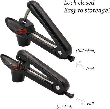 Cherry Pitter Tool, Heavy Duty Olive Pitter Tool,Cherry Stoner Pitter Core Remover, Portable Cherry Pitter kitchen aid with Space-Saving Lock Design - Black