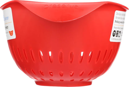 Preserve Small Colander, Made from Recycled Plastic, 1.5 Quart Capacity, Red
