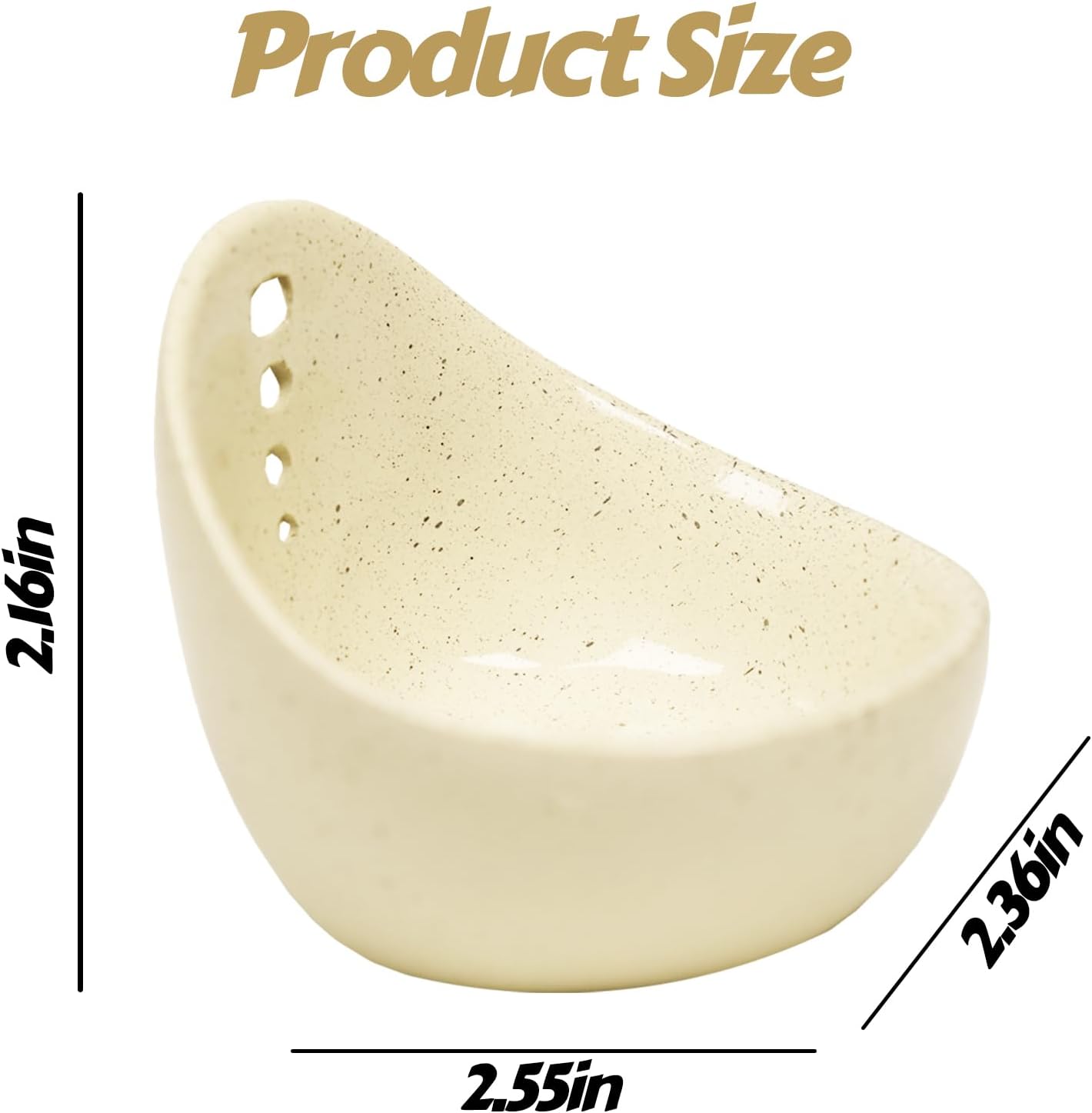 Earthenware Herb Stripping Bowl 2Pack, Pottery Herb Stripper Bowl Handmade, New Earthenware Kitchen Tools Supplies, Multiple Size Holes for Stripping Herbs, Rosemary, Thyme(3.94"x3.35"x2.28")