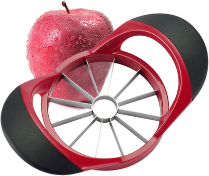 AKOAK 1 Pack Apple Slicer, Stainless Steel Divider - Sharp/Safe/Durable, 12-Blade Oversized Fruit Core Remover, For Apples, Pears, Potatoes, and More