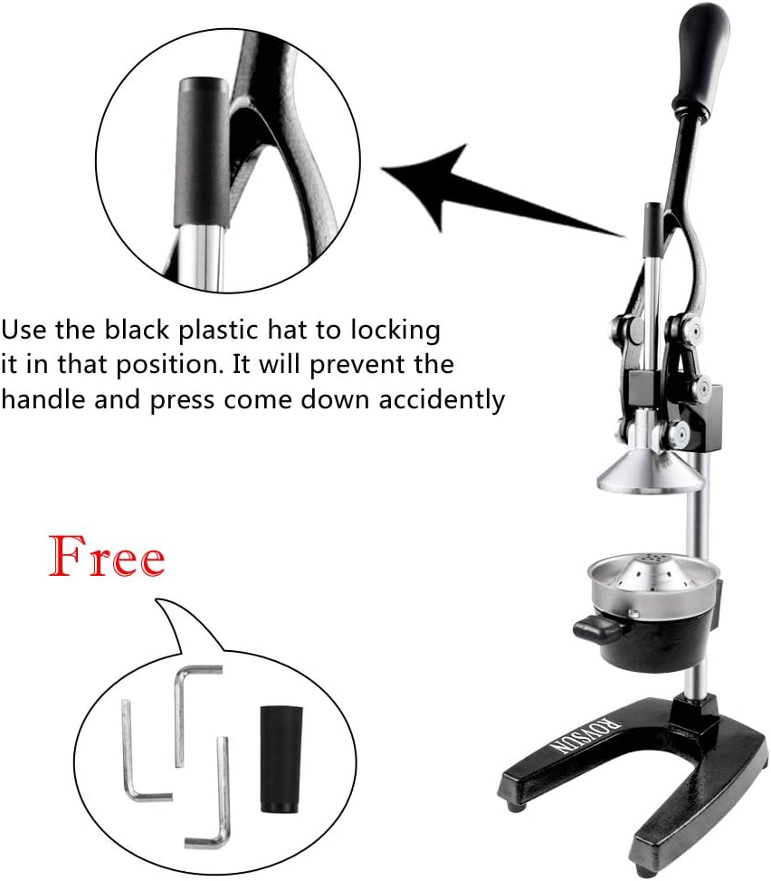 ROVSUN Commercial Grade Citrus Juicer Hand Press Manual Fruit Juicer Juice Squeezer Citrus Orange Lemon Pomegranate (White)