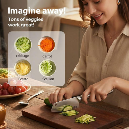 Stainless Steel Peeler, Handheld Multi-Purpose Julienne Vegetable Slicer Tool for Carrot, Cucumber with Comfort Handle & Hanging Hole (1PC)