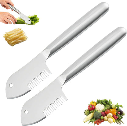 Stainless Steel Multi-purpose Julienne Peeler, Uniform Strips, Shreds & Peels, Effortless Potato Peeler Hand, Cabbage Shredder, Carrot Cutter & Cucumber Slicer, Vegetable peeler stainless steel