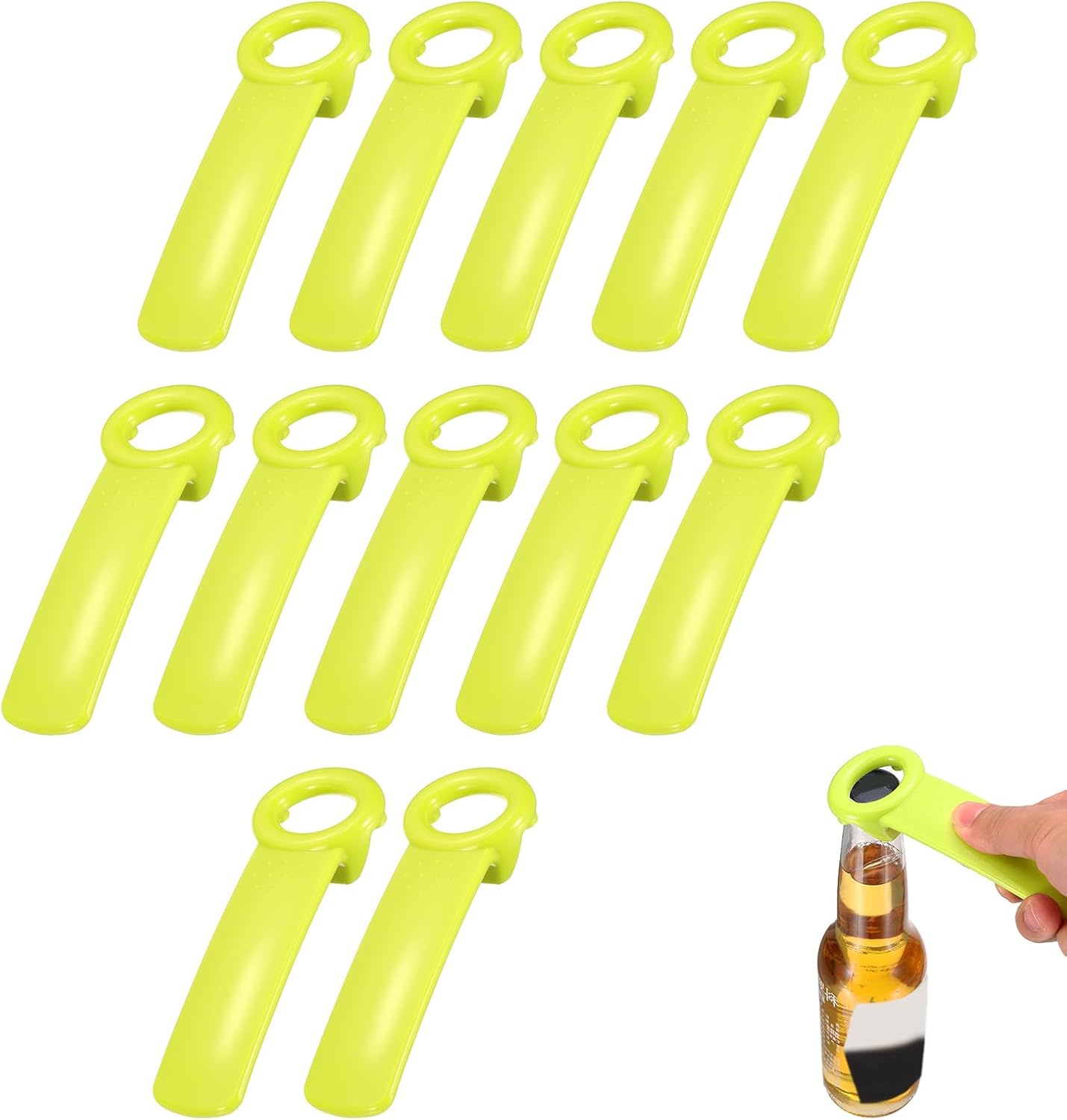 uxcell 2 Pcs Jar Key Lid Opener, Plastic Jar Lid Opener Easy Grip Multifunctional Durable Can Open Tool for Elderly Seniors Women Weak Hands Easy-use by Anyone, Orange/Sky Blue