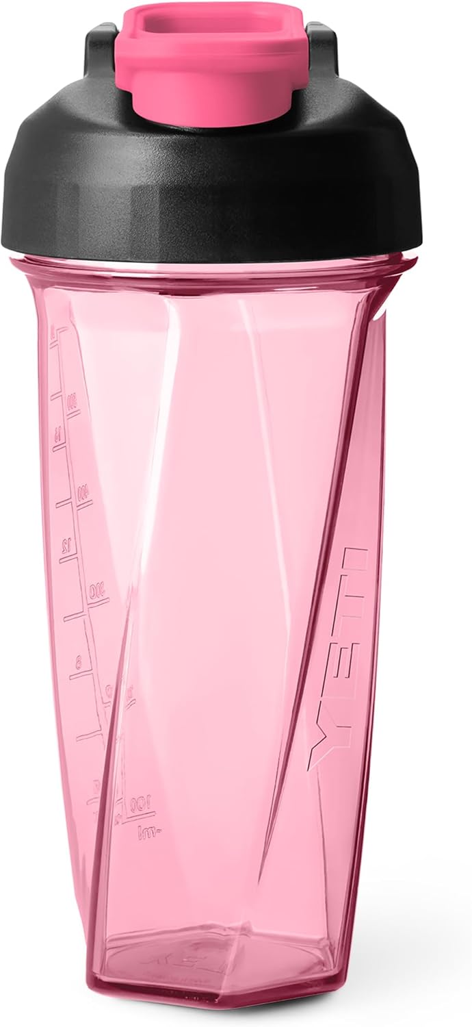 YETI Yonder Helimix Vortex Blender Shaker Bottle Holds up to 20oz | No Blending Ball or Whisk | USA Made | Portable Pre Workout Whey Protein Drink Shaker Cup | Dishwasher Safe, Clear
