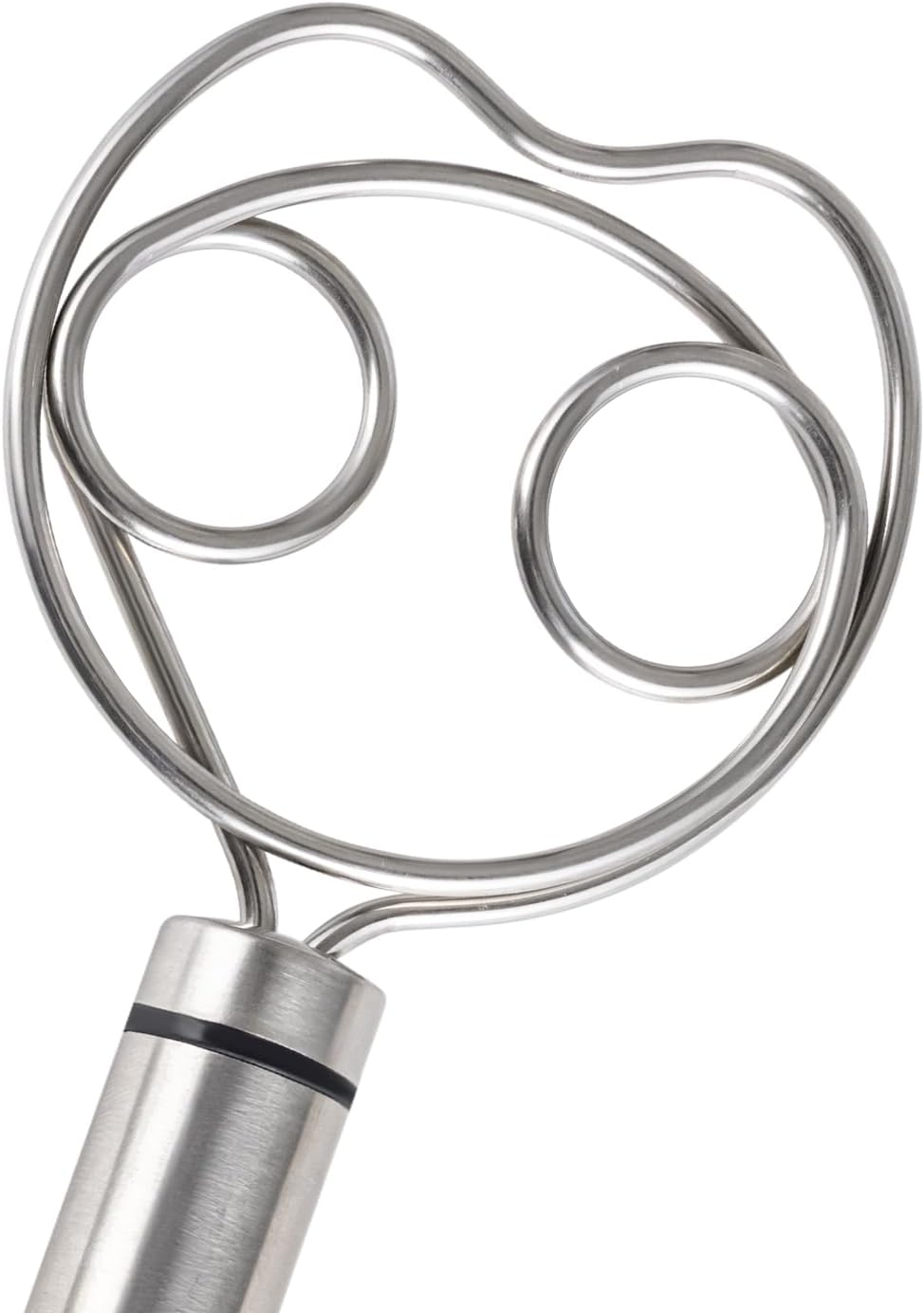 Premium Stainless Steel Danish Dough Whisk (8.5 Inch) - Dishwasher Safe Sourdough Bread Mixer & Batter Blender for Pizza, Pastry Baking
