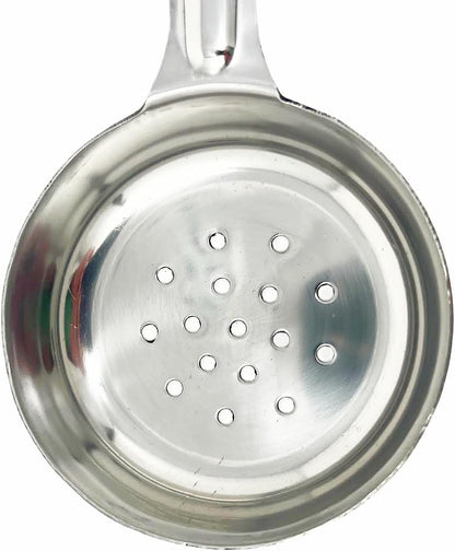Generic 2 Pack - 6 oz. Slotted Portion Control Scoops, Spoodles - Black Handle Perforated Food Serving Spoon, Single Knife, Silver, MCP06EP