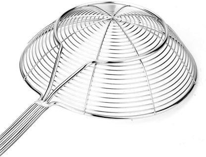 Strainer Skimmer, Stainless Steel Spider Strainer, Ladle for Pasta, Spaghetti, Noodles and Frying in Kitchen – 6 Inches Bowl