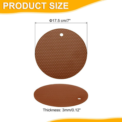 uxcell 3pcs Silicone Jar Opener Pads, 17.5cm/7" Texture Can Opener Multipurpose Round Bottle Lid Opener Non-Slip Coasters for Weak Hands Seniors Children, Orange, Blue, Gray