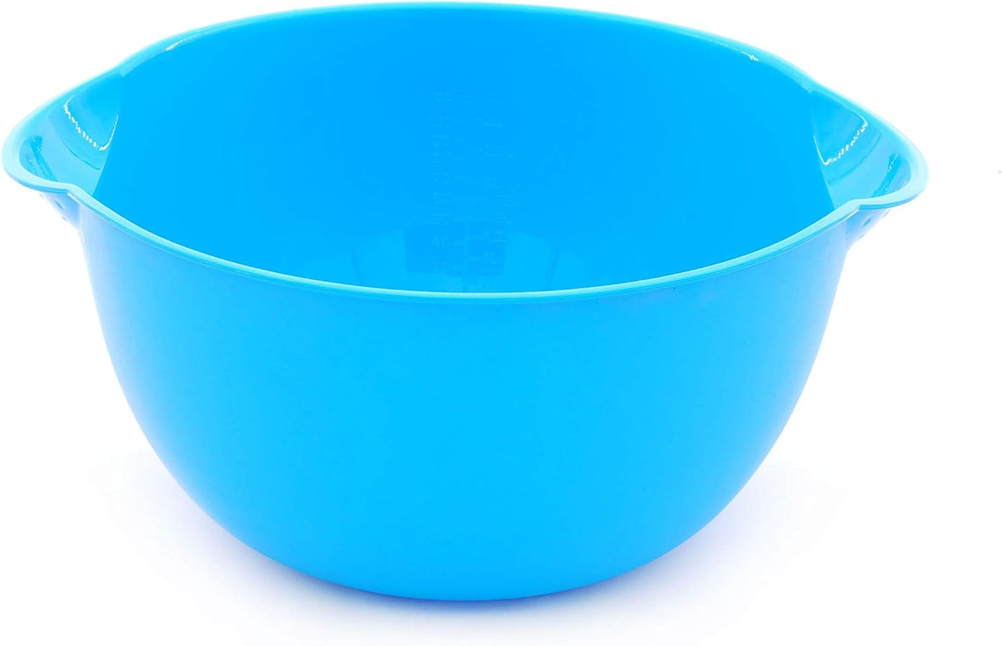 Mintra Home Mixing Bowl w/Colander (Large 4.5L, Red) - For Washing & Draining Fruits And Vegetables - Heavy Duty Plastic for Baking, Cooking Supplies - Dishwasher Safe