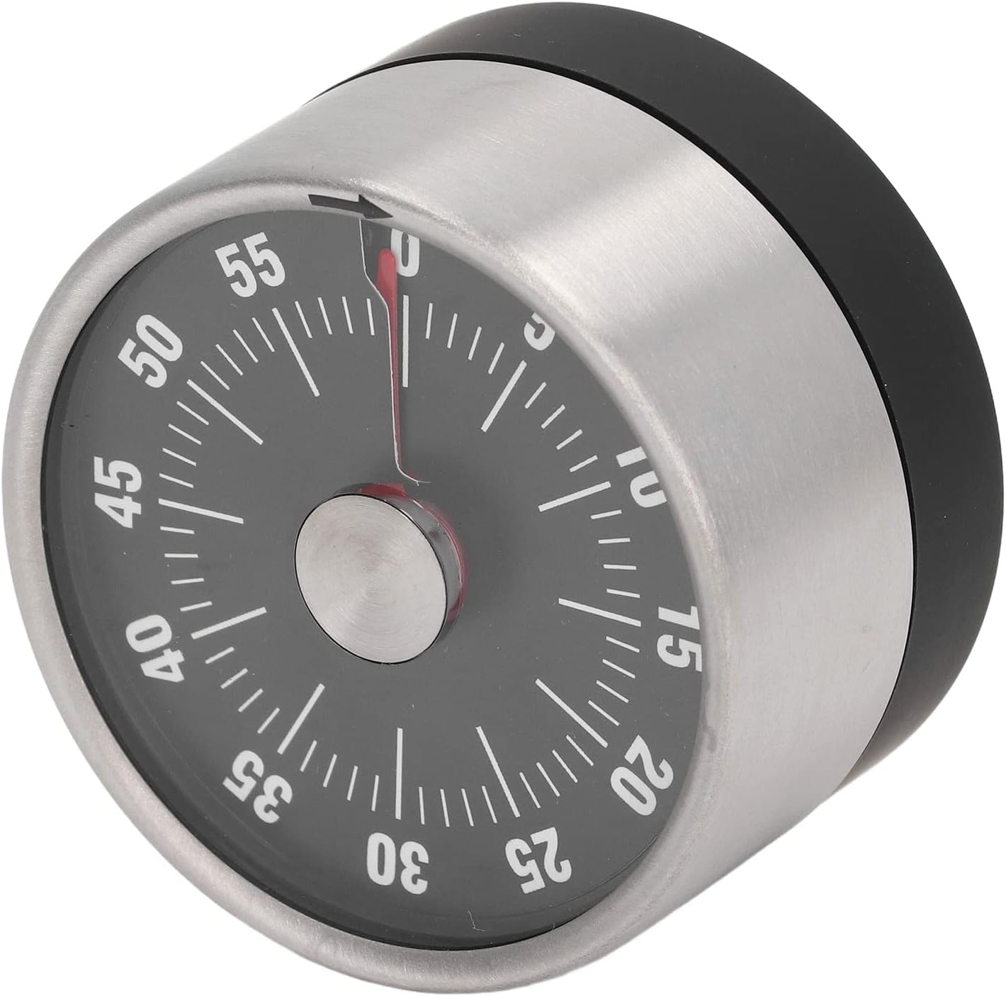 Minute Timer, Easy To Use High Accuracy Stainless Steel 70db Alert Magnet Design Magnetic Timer for Cooking(black)