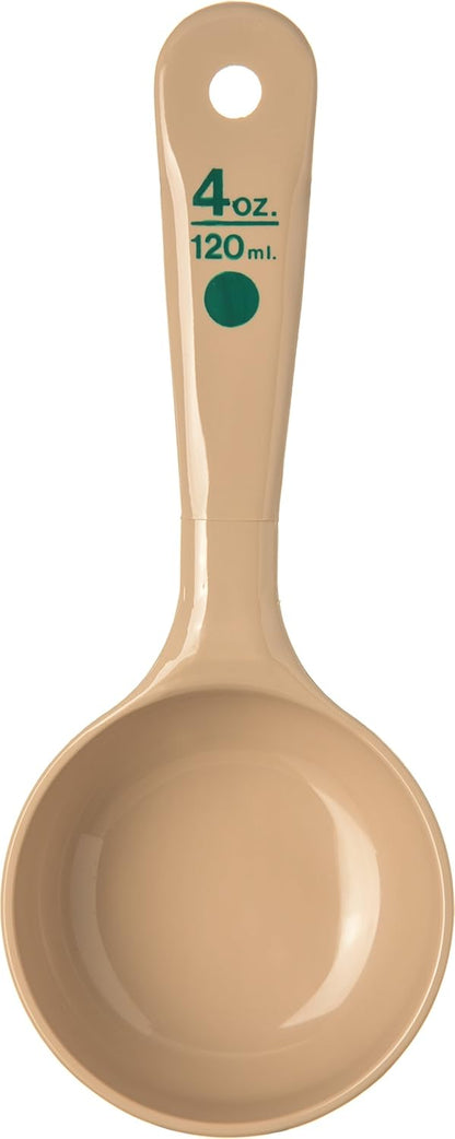 Carlisle FoodService Products Short Handle Portion Control Spoon 4 Ounces Beige