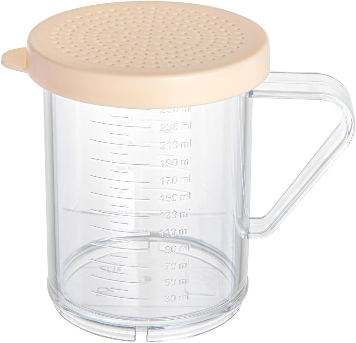 Restaurantware Spice Shaker 1 Count Plastic Shaker, Durable Seasoning Dredge with Yellow Coarse Lid, Clear Shaker for Commercial Kitchens, Pizzerias, and Bakeries