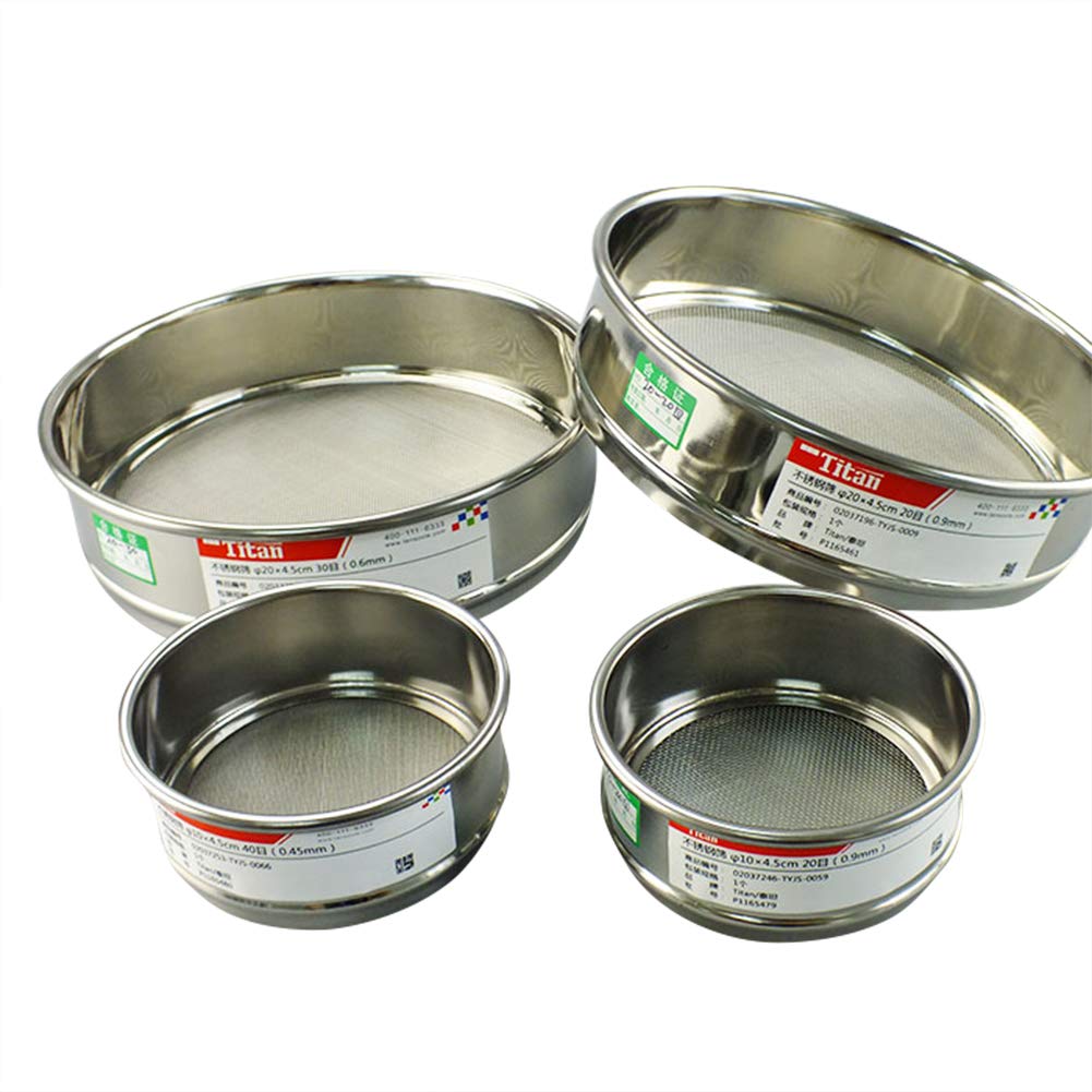 φ10×4.5cm 24 Mesh 304 Stainless Lab Sieves Economy Test Sieve 304 Stainless Steel Wire Cloth（0.8mm） - Colors A