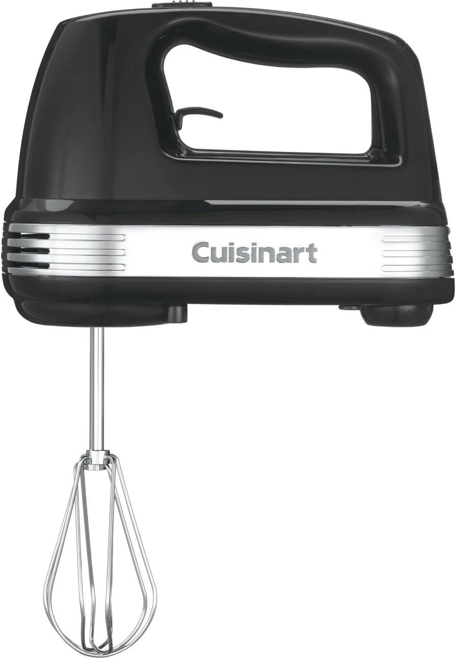 Cuisinart Power Advantage Plus 9-Speed Hand Mixer, 220W Motor, Electric Mixer with Dishwasher-Safe Beaters, Storage Case, HM-90BCS, Brushed Chrome