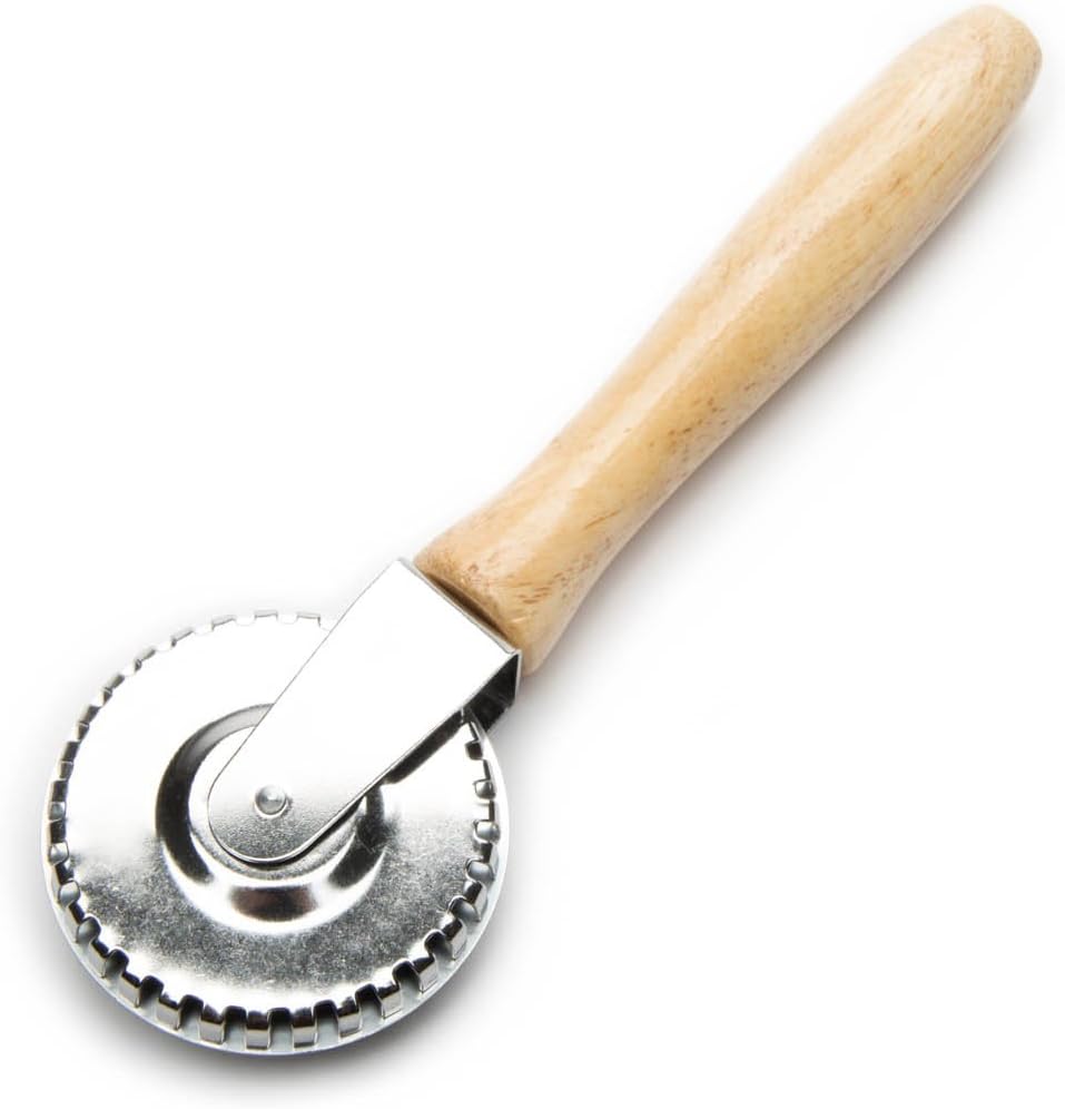 Fox Run 5542 Pastry Wheel Crimper and Cutter, Stainless Steel 1 x 2.75 x 6.5 inches