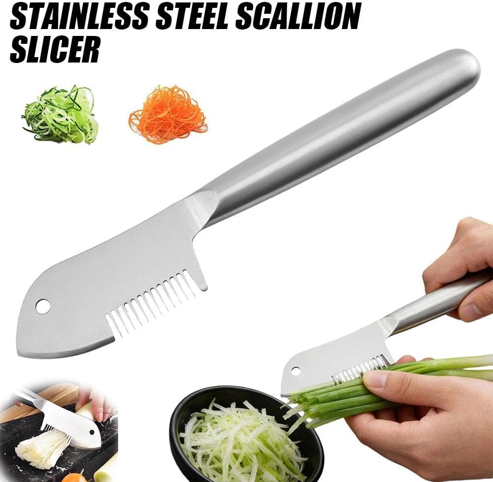 Stainless Steel Multi-purpose Julienne Peeler, Precision Julienne Blade, Vegetable JulienneSlicer, Quick & Easy Kitchen Tool, Comfortable Handle & Hanging Hole, for Fruit, Potatoes, Carrot