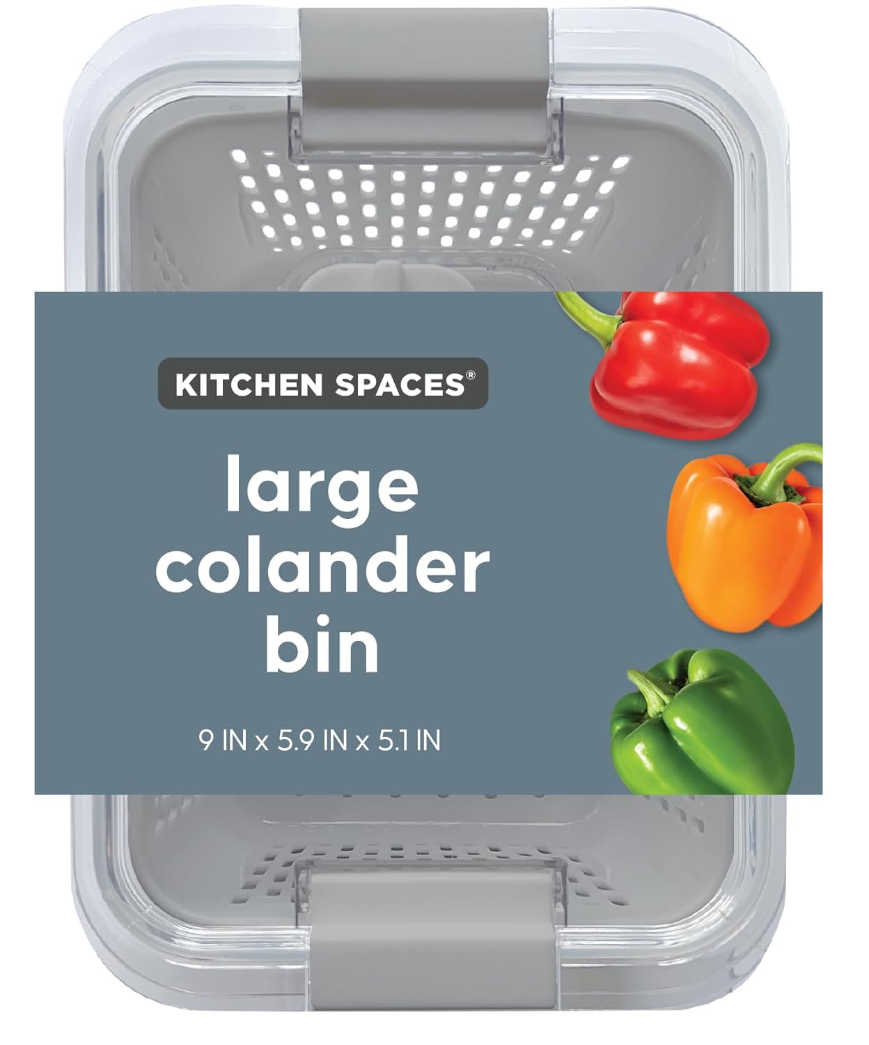 Kitchen Spaces - 1465A6-AMZ Kitchen Spaces Colander Bin, Medium, Gray