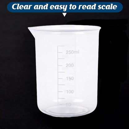 Plastic Measuring Cups, 100ml, Set of 15, for Liquid Measurement and Scientific Experiments