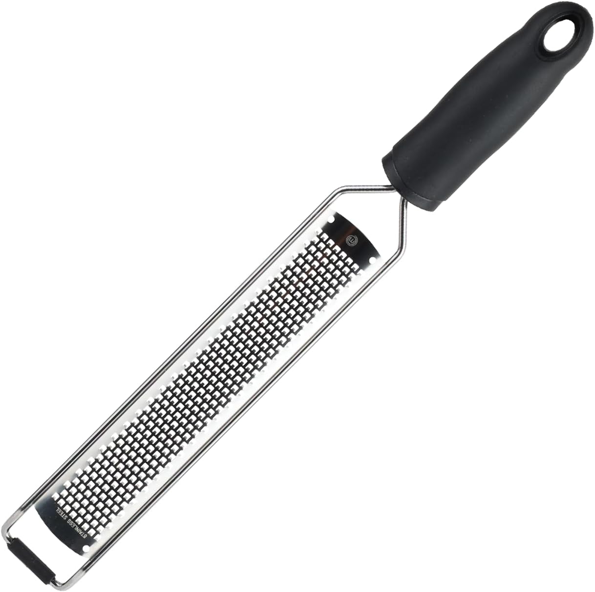 MasterChef Lemon Zester Grater with Handle, Kitchen Tool for Zesting Citrus Fruits & Finely Grating Parmesan Cheese, Garlic, Ginger, Coconut, Nutmeg, Wasabi, Chocolate etc, Stainless Steel, 12 inches