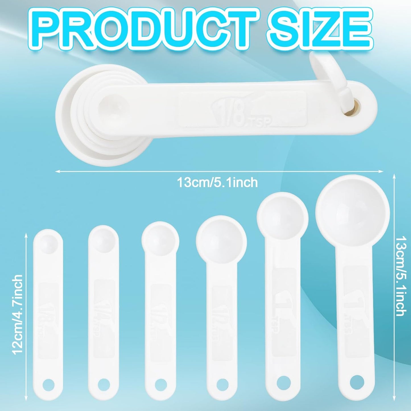 Frienda 20 Pieces Colorful Plastic Measuring Cup Spoons for Kitchen Cooking Baking Dry and Liquid Ingredients