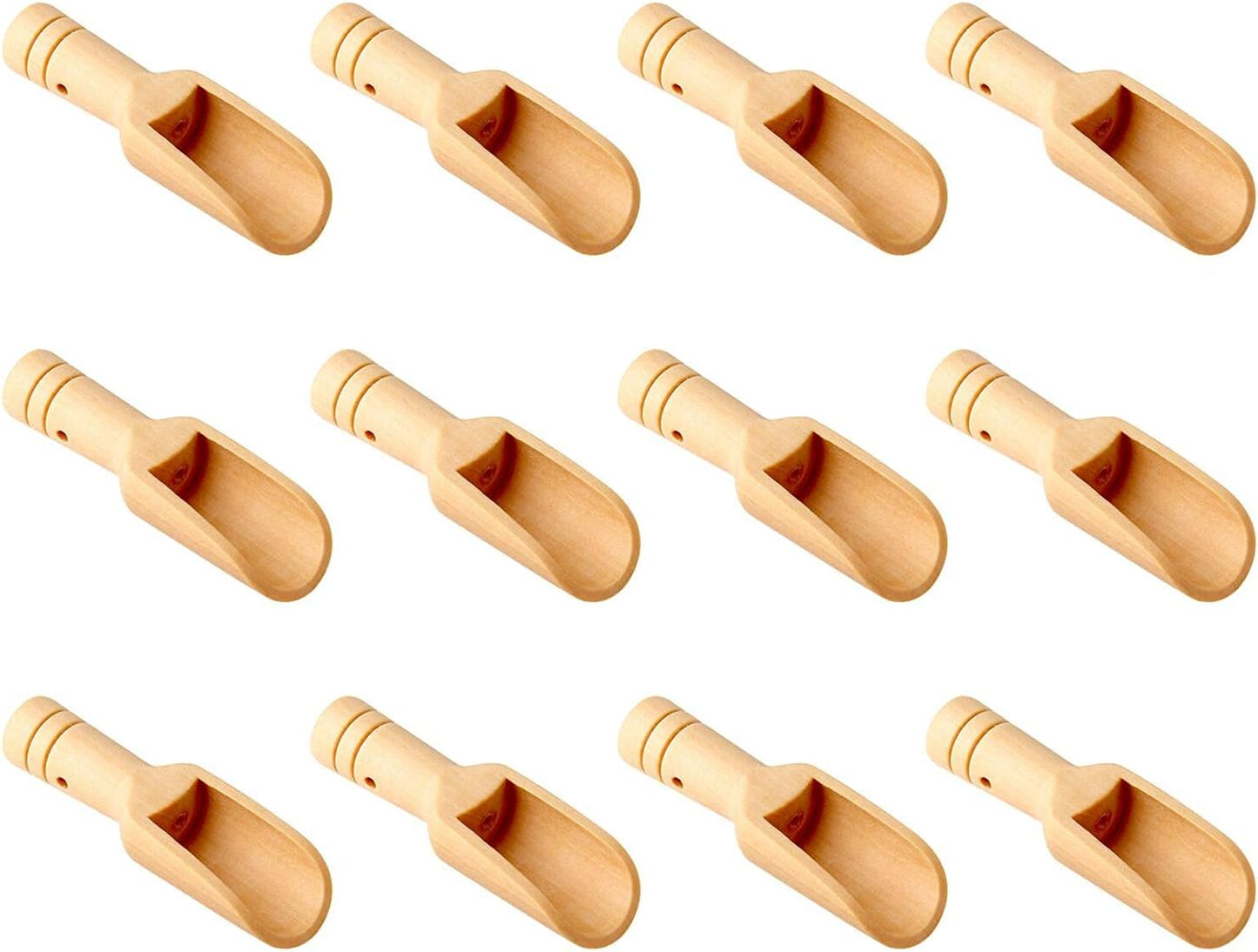 8pcs Mini Wooden Spoons，Mini Bamboo Spoons for Bath Salts, tea scoop, Washing Powder spoon，wooden candy spoon