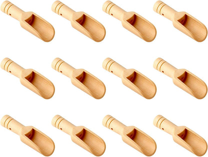8pcs Mini Wooden Spoons，Mini Bamboo Spoons for Bath Salts, tea scoop, Washing Powder spoon，wooden candy spoon