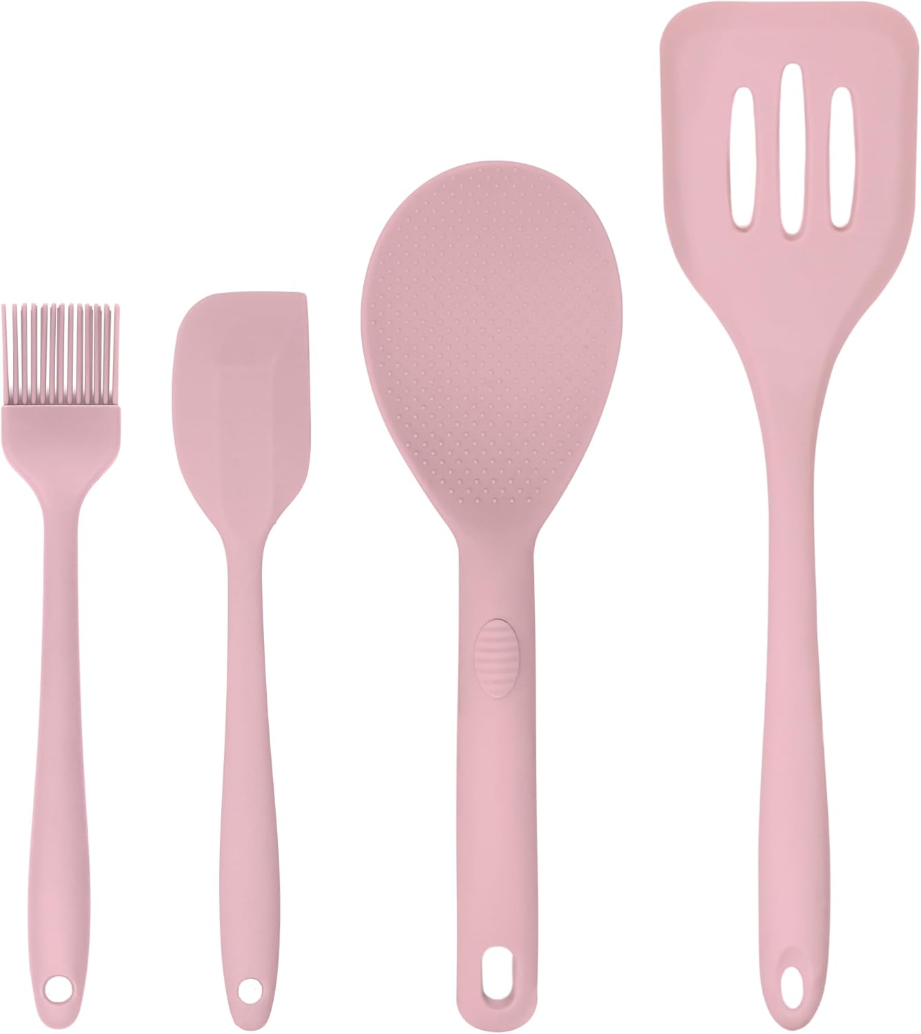 Silicone Pastry Brush Set – 2-Piece Set of Basting Brushes for Cuisine and BBQ – Kitchen Tools and Accessories with Comfortable Handles, Heat-Resistant Utensils for Cooking & Baking – Pastel Pink